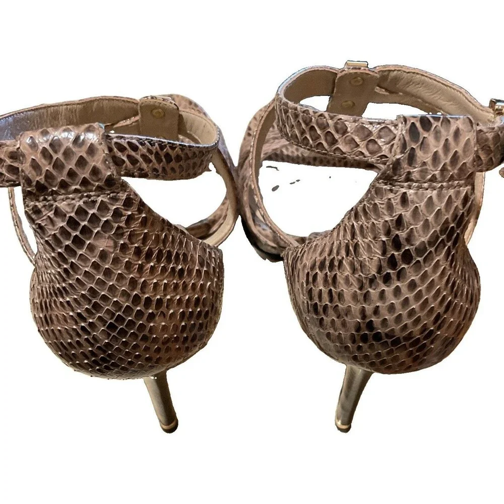 Leandra Toffee Animal Print  Michael Kors Pumps/ Heels Size 9.5 Women Snake Skin